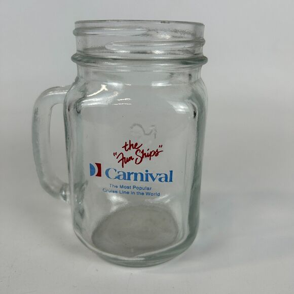 Carnival Cruise Line County Fair Drinking Jar Glass The Fun Ships - Picture 1 of 8